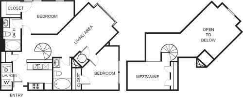 One Bedroom- 4101 Floorplan Image